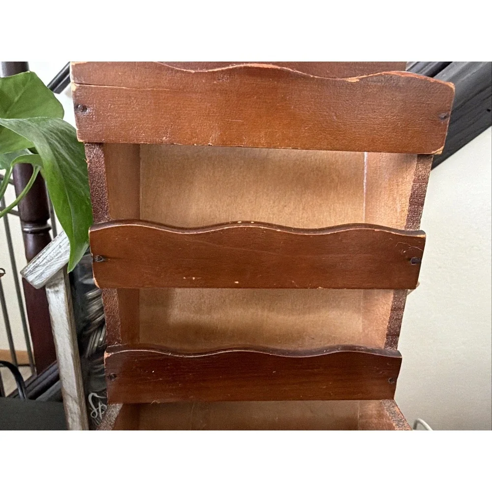 Vintage Wooden Letter/Bills/Holder Mail Organizer Wall Mount 20.25